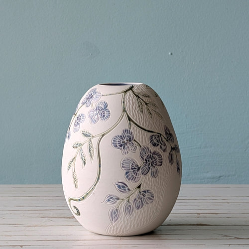 Dariya Gratte native wisteria egg vase DG325