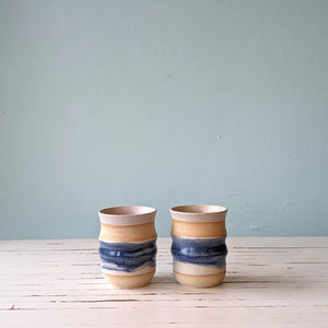 Therese McMahon swirl cup blue
