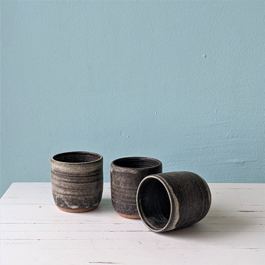 LK Ceramic espresso cup dark stoneware