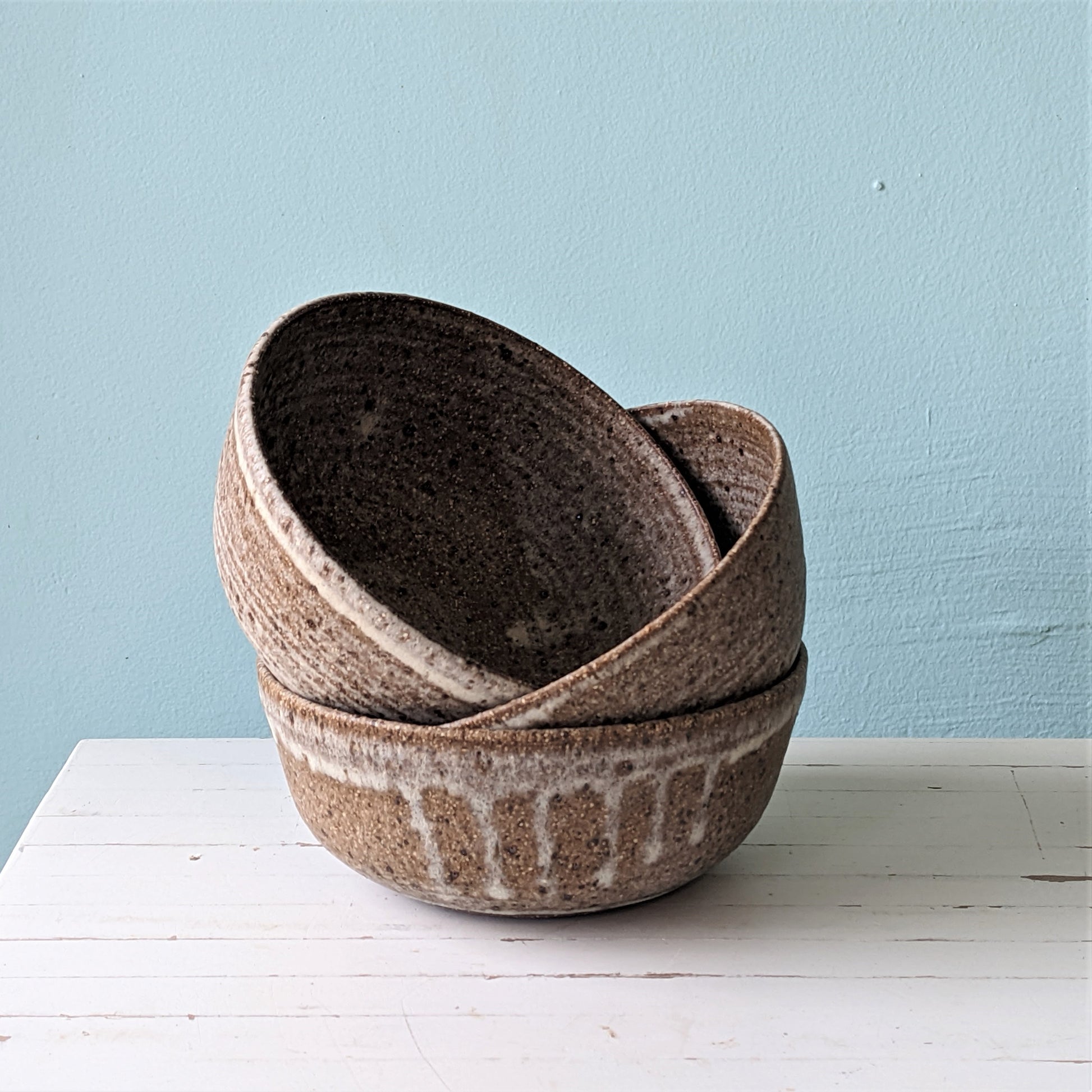 Pasta bowl dark stoneware